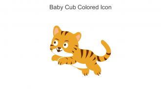 Baby Cub Colored Icon In Powerpoint Pptx Png And Editable Eps Format