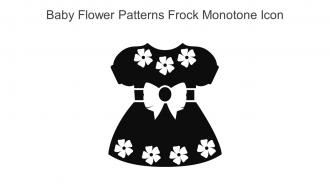 Baby Flower Patterns Frock Monotone Icon In Powerpoint Pptx Png And Editable Eps Format