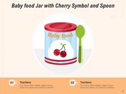 Baby Food Symbol Plastic Handle Glass Person Selective