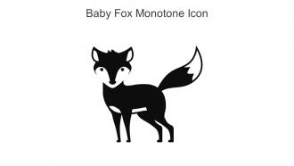 Baby Fox Monotone Icon In Powerpoint Pptx Png And Editable Eps Format