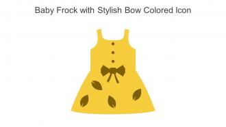 Baby Frock With Stylish Bow Colored Icon In Powerpoint Pptx Png And Editable Eps Format