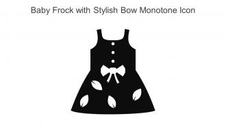 Baby Frock With Stylish Bow Monotone Icon In Powerpoint Pptx Png And Editable Eps Format
