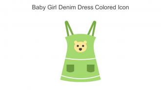 Baby Girl Denim Dress Colored Icon In Powerpoint Pptx Png And Editable Eps Format