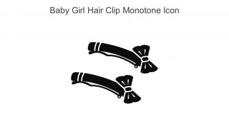 Baby Girl Hair Clip Monotone Icon In Powerpoint Pptx Png And Editable Eps Format