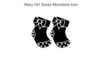 Baby Girl Socks Monotone Icon In Powerpoint Pptx Png And Editable Eps Format