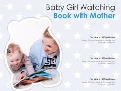 Baby Girl Watching Book With Mother