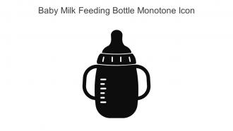 Baby Milk Feeding Bottle Monotone Icon In Powerpoint Pptx Png And Editable Eps Format