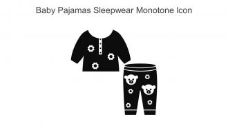 Baby Pajamas Sleepwear Monotone Icon In Powerpoint Pptx Png And Editable Eps Format
