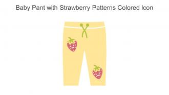 Baby Pant With Strawberry Patterns Colored Icon In Powerpoint Pptx Png And Editable Eps Format