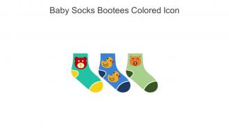 Baby Socks Bootees Colored Icon In Powerpoint Pptx Png And Editable Eps Format