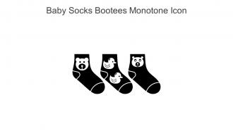 Baby Socks Bootees Monotone Icon In Powerpoint Pptx Png And Editable Eps Format