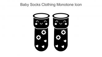 Baby Socks Clothing Monotone Icon In Powerpoint Pptx Png And Editable Eps Format