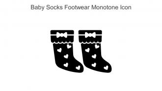 Baby Socks Footwear Monotone Icon In Powerpoint Pptx Png And Editable Eps Format