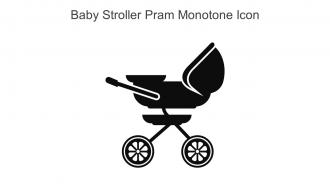 Baby Stroller Pram Monotone Icon In Powerpoint Pptx Png And Editable Eps Format