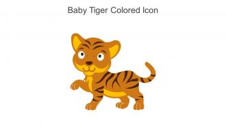 Baby Tiger Colored Icon In Powerpoint Pptx Png And Editable Eps Format