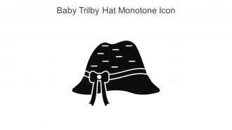 Baby Trilby Hat Monotone Icon In Powerpoint Pptx Png And Editable Eps Format
