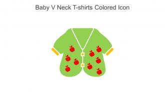 Baby V Neck T Shirts Colored Icon In Powerpoint Pptx Png And Editable Eps Format