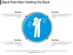 Back pain man holding his back