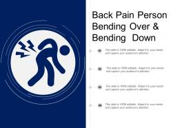 Back pain person bending over and bending down