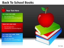 Back to school books powerpoint presentation slides db