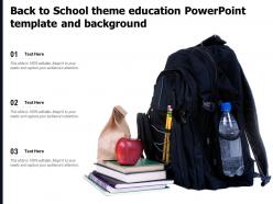 Back to school theme education powerpoint template and background
