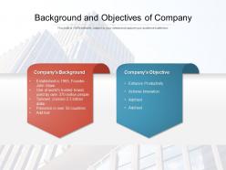 Background and objectives of company