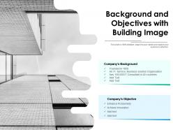 Background and objectives with building image