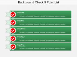 Background check 5 point list