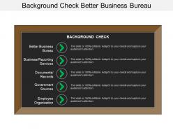 Background check better business bureau