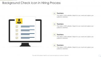 Background Check Icon In Hiring Process