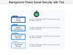 Background check social security with tick