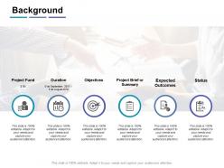 Background expected outcomes ppt powerpoint presentation infographic images