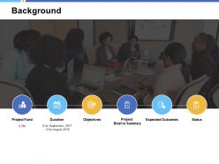 Background expected outcomes ppt powerpoint presentation layouts images