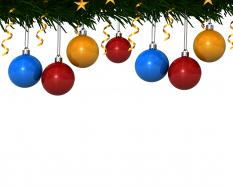 Background with christmas decorative balls stock photo