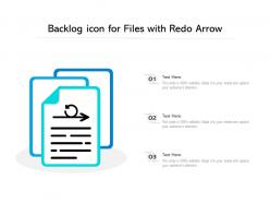 Backlog icon for files with redo arrow