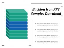 Backlog icon ppt samples download