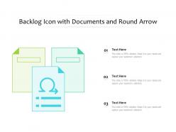 Backlog icon with documents and round arrow