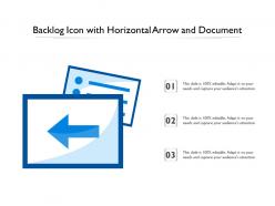 Backlog icon with horizontal arrow and document