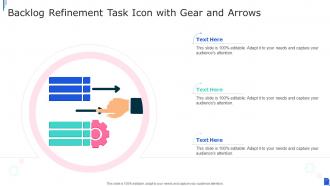 Backlog Refinement Task Icon With Gear And Arrows