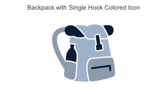 Backpack With Single Hook Colored Icon In Powerpoint Pptx Png And Editable Eps Format