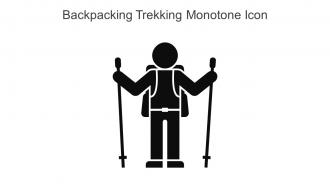 Backpacking Trekking Monotone Icon In Powerpoint Pptx Png And Editable Eps Format