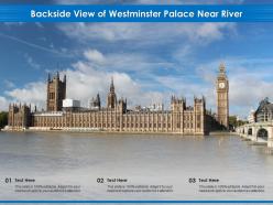 Backside view of westminster palace near river