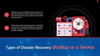 Backup As A Service Baas For Disaster Recovery Training Ppt