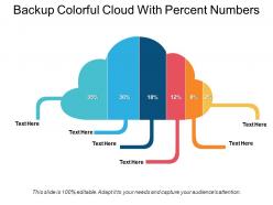 Backup colorful cloud with percent numbers