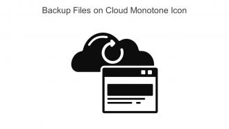 Backup Files On Cloud Monotone Icon In Powerpoint Pptx Png And Editable Eps Format