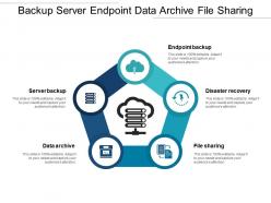 Backup server endpoint data archive file sharing