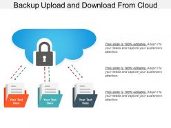 Backup upload and download from cloud