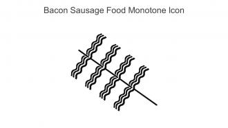 Bacon Sausage Food Monotone Icon In Powerpoint Pptx Png And Editable Eps Format