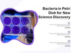 Bacteria in petri dish for new science discovery