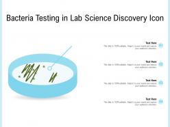 Bacteria Testing In Lab Science Discovery Icon